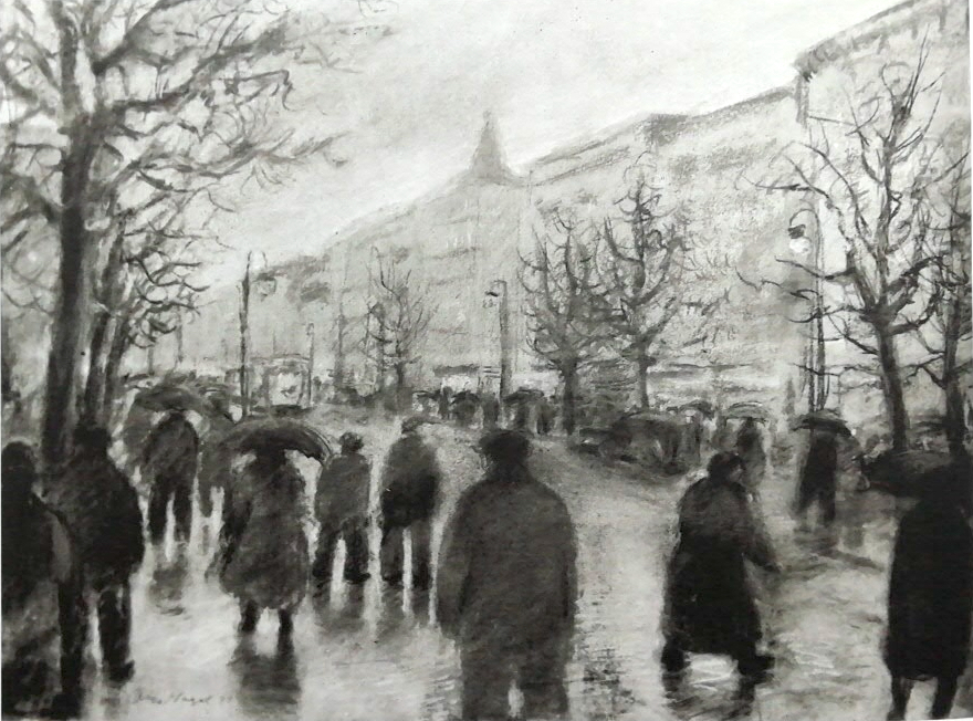 Otto Nagel_Badstrasse im Regen_Pastell 1940.jpg