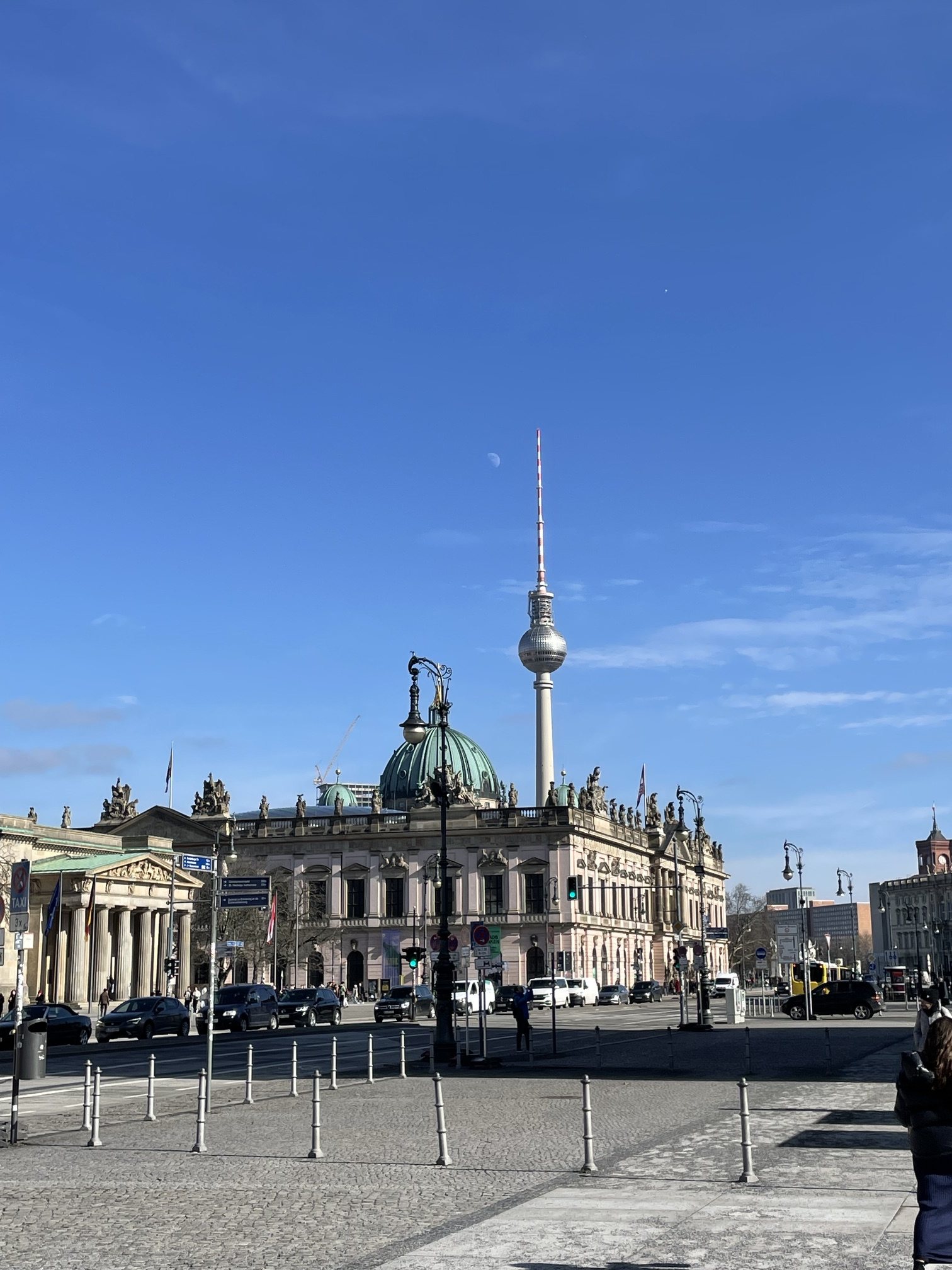 Fernsehturm and Berlin skyline near Bebelplatz