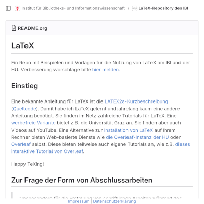 LaTeX-Vorlagen und Tipps